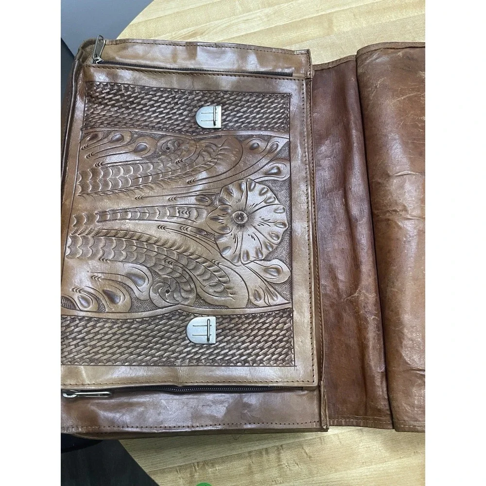 American West Leather Carry On Duffel Overnight‎ Western Saddle Bag Hand Made